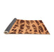 Sideview of Abstract Orange Modern Rug, abs1048org