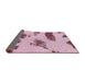 Sideview of Abstract Tulip Pink Modern Rug, abs1049