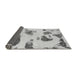 Sideview of Abstract Gray Modern Rug, abs1049gry