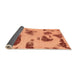 Sideview of Abstract Orange Modern Rug, abs1049org