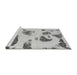 Sideview of Machine Washable Abstract Gray Modern Rug, wshabs1049gry