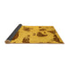 Sideview of Abstract Yellow Modern Rug, abs1049yw