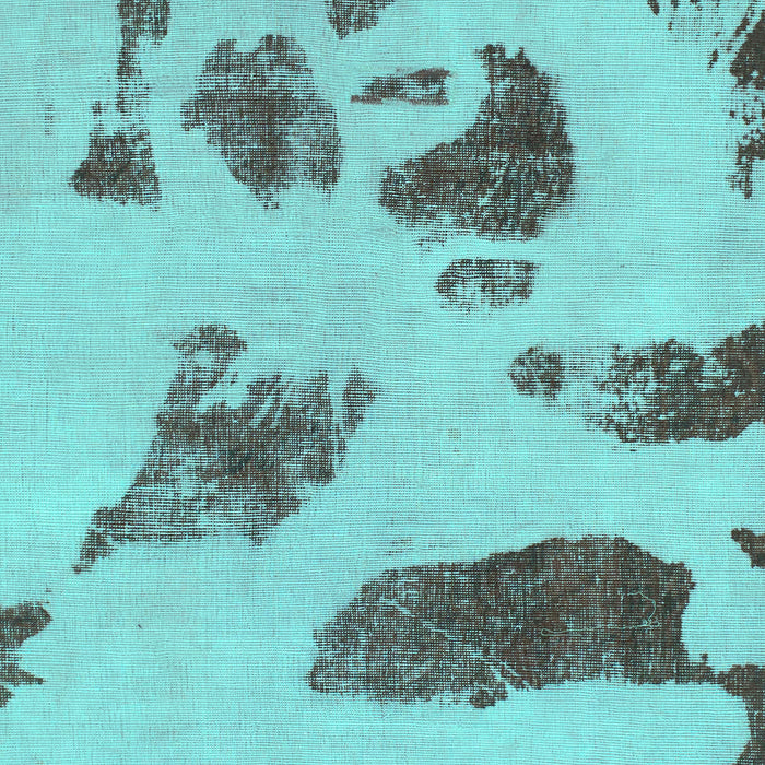 Machine Washable Abstract Turquoise Modern Area Rugs, wshabs1049turq