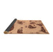 Sideview of Abstract Brown Modern Rug, abs1049brn