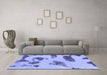 Machine Washable Abstract Blue Modern Rug in a Living Room, wshabs1049blu