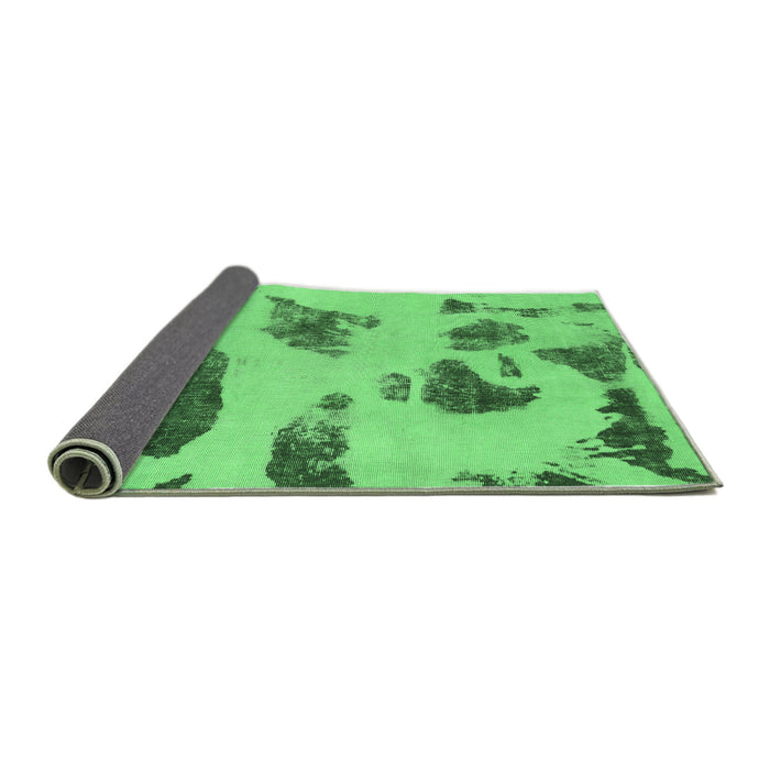 Sideview of Abstract Emerald Green Modern Rug, abs1049emgrn