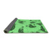 Sideview of Abstract Emerald Green Modern Rug, abs1049emgrn