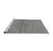 Sideview of Machine Washable Abstract Gray Modern Rug, wshabs104gry