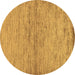 Round Abstract Brown Modern Rug, abs104brn