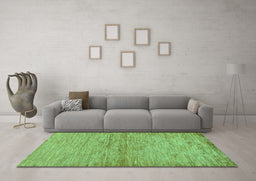 Machine Washable Abstract Turquoise Modern Area Rugs in a Living Room,, wshabs104turq