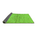 Sideview of Abstract Green Modern Rug, abs104grn