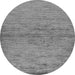 Round Abstract Gray Modern Rug, abs104gry