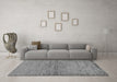 Machine Washable Abstract Gray Modern Rug in a Living Room,, wshabs104gry
