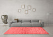 Modern Red Washable Rugs