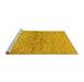 Sideview of Machine Washable Abstract Yellow Modern Rug, wshabs104yw