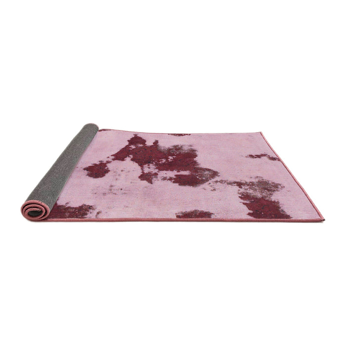 Sideview of Abstract Pink Modern Rug, abs1050