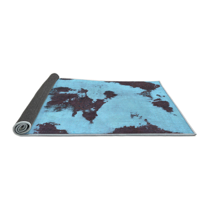 Sideview of Abstract Light Blue Modern Rug, abs1050lblu