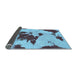 Sideview of Abstract Light Blue Modern Rug, abs1050lblu