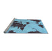 Sideview of Machine Washable Abstract Light Blue Modern Rug, wshabs1050lblu