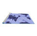 Sideview of Machine Washable Abstract Blue Modern Rug, wshabs1050blu