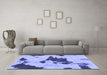 Machine Washable Abstract Blue Modern Rug in a Living Room, wshabs1050blu