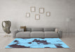 Machine Washable Abstract Light Blue Modern Rug in a Living Room, wshabs1050lblu