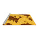 Sideview of Machine Washable Abstract Yellow Modern Rug, wshabs1050yw