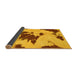 Sideview of Abstract Yellow Modern Rug, abs1050yw