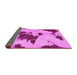 Sideview of Abstract Pink Modern Rug, abs1050pnk