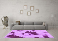 Machine Washable Abstract Purple Modern Rug, wshabs1050pur