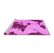 Sideview of Machine Washable Abstract Pink Modern Rug, wshabs1050pnk