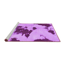 Sideview of Machine Washable Abstract Purple Modern Area Rugs, wshabs1050pur