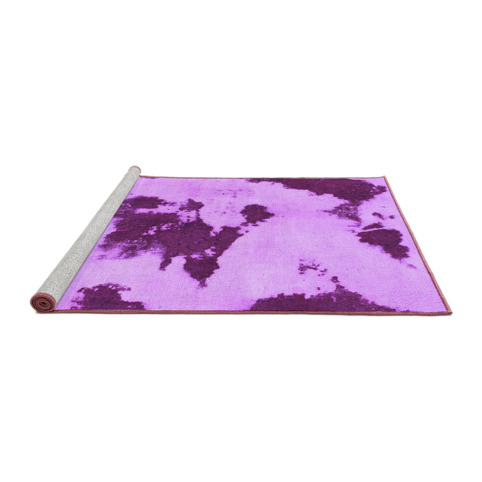 Sideview of Machine Washable Abstract Purple Modern Area Rugs, wshabs1050pur