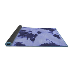 Sideview of Abstract Blue Modern Rug, abs1050blu