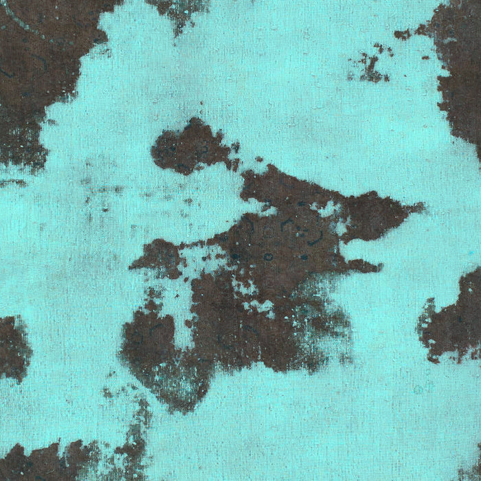 Machine Washable Abstract Turquoise Modern Area Rugs, wshabs1050turq