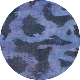 Square Abstract Blue Modern Rug, abs1051