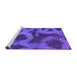 Sideview of Machine Washable Abstract Purple Modern Area Rugs, wshabs1051pur