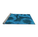 Sideview of Machine Washable Abstract Light Blue Modern Rug, wshabs1051lblu