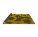 Sideview of Abstract Yellow Modern Rug, abs1051yw