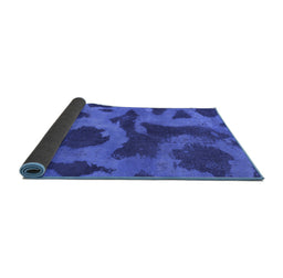 Sideview of Abstract Blue Modern Rug, abs1051blu