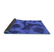 Sideview of Abstract Blue Modern Rug, abs1051blu