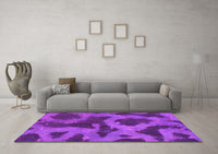 Machine Washable Abstract Pink Modern Rug, wshabs1051pnk