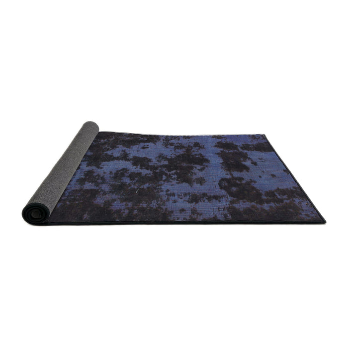 Sideview of Abstract Deep Purple Modern Rug, abs1052