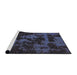 Sideview of Machine Washable Abstract Deep Periwinkle Purple Rug, wshabs1052