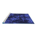 Sideview of Machine Washable Abstract Blue Modern Rug, wshabs1052blu