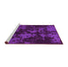 Sideview of Machine Washable Abstract Pink Modern Rug, wshabs1052pnk