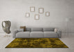 Machine Washable Abstract Yellow Modern Rug in a Living Room, wshabs1052yw