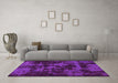 Machine Washable Abstract Pink Modern Rug in a Living Room, wshabs1052pnk