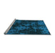 Sideview of Machine Washable Abstract Light Blue Modern Rug, wshabs1052lblu