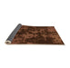 Sideview of Abstract Orange Modern Rug, abs1052org